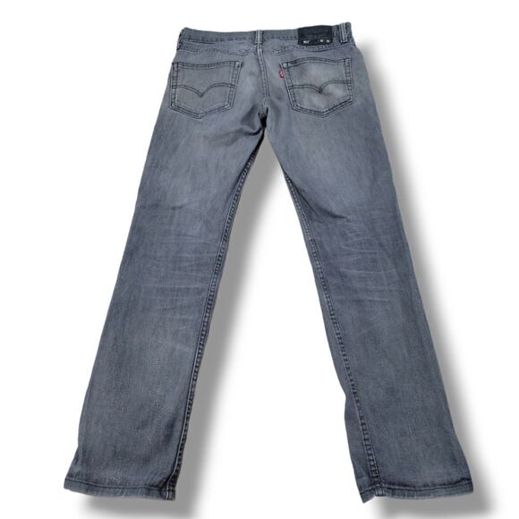 Levi's Jeans Size 32 W32"xL30" Levi's 511 Jeans Slim Fit Straight Leg Jeans Gray - Picture 3 of 8